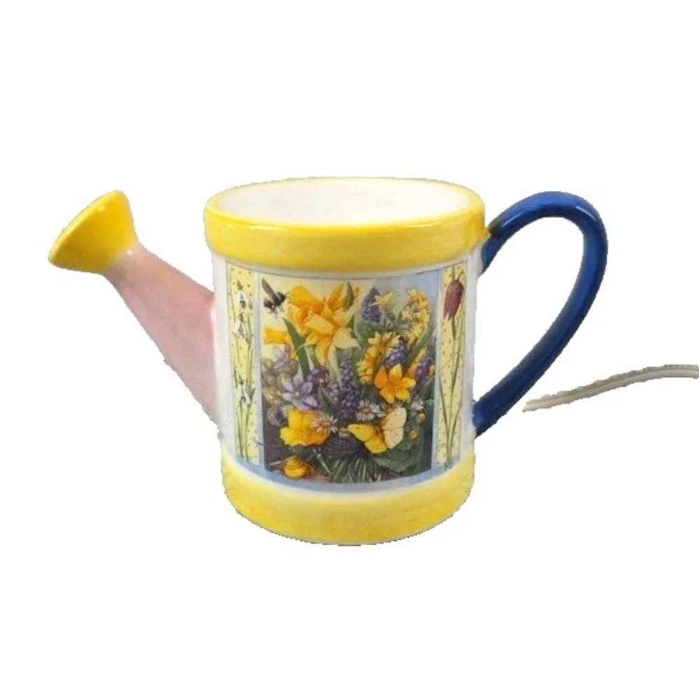 Electric Wax Warmer Gardening Theme Watering Can Daffodils Butterflies Pastels